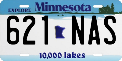 MN license plate 621NAS