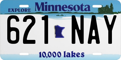 MN license plate 621NAY