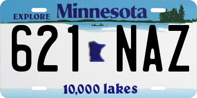 MN license plate 621NAZ