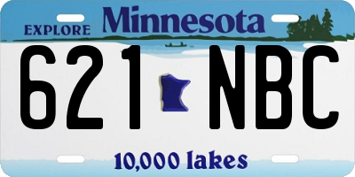 MN license plate 621NBC
