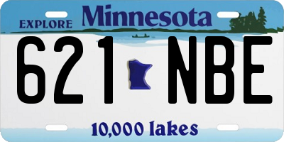MN license plate 621NBE