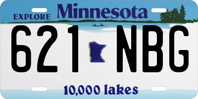 MN license plate 621NBG