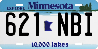 MN license plate 621NBI