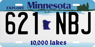 MN license plate 621NBJ