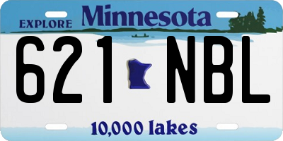 MN license plate 621NBL