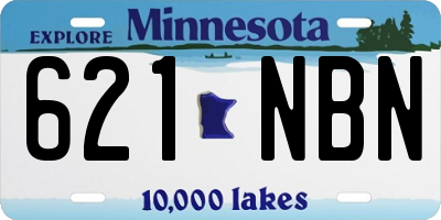 MN license plate 621NBN