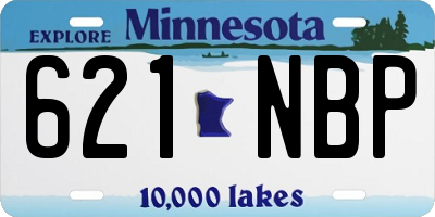 MN license plate 621NBP