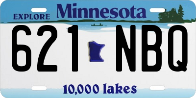 MN license plate 621NBQ