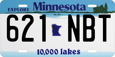 MN license plate 621NBT