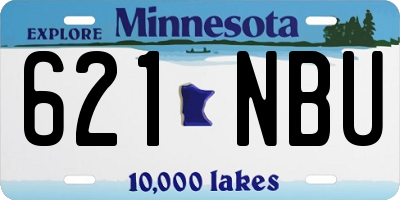 MN license plate 621NBU