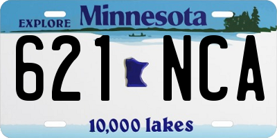 MN license plate 621NCA
