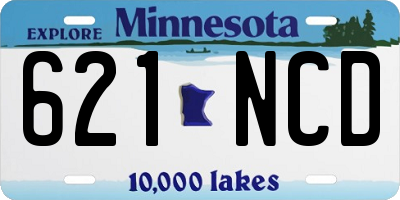 MN license plate 621NCD
