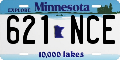 MN license plate 621NCE