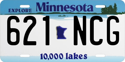 MN license plate 621NCG