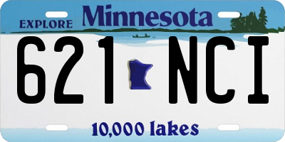 MN license plate 621NCI