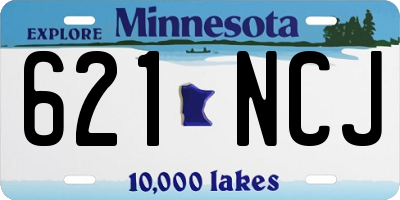 MN license plate 621NCJ