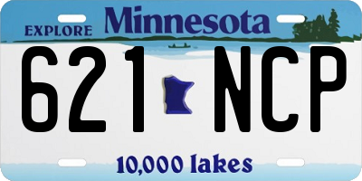 MN license plate 621NCP
