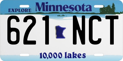MN license plate 621NCT