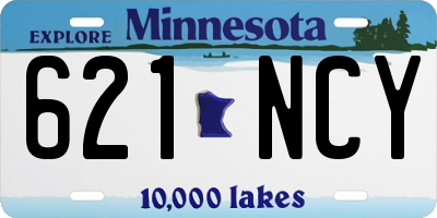 MN license plate 621NCY