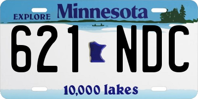 MN license plate 621NDC