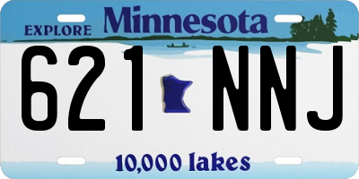 MN license plate 621NNJ