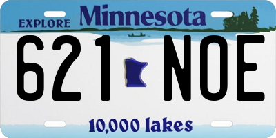 MN license plate 621NOE