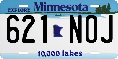MN license plate 621NOJ