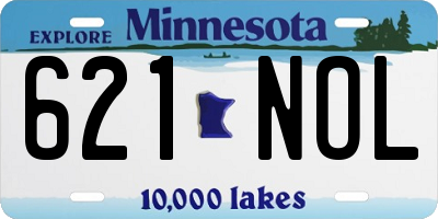 MN license plate 621NOL
