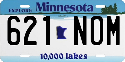 MN license plate 621NOM