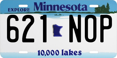 MN license plate 621NOP