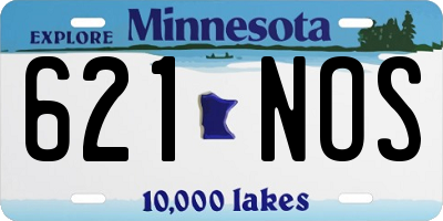 MN license plate 621NOS