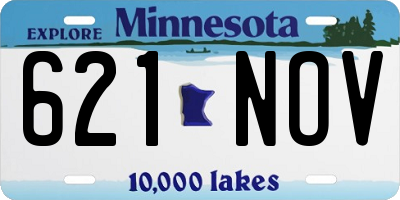 MN license plate 621NOV