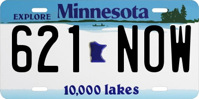 MN license plate 621NOW