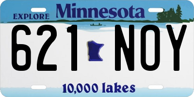 MN license plate 621NOY