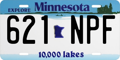 MN license plate 621NPF