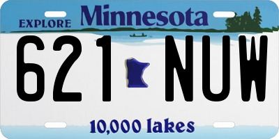 MN license plate 621NUW