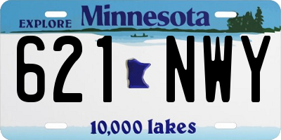MN license plate 621NWY