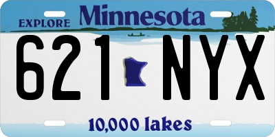 MN license plate 621NYX