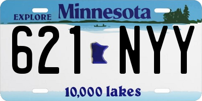 MN license plate 621NYY