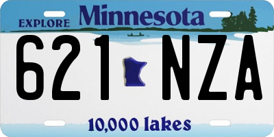 MN license plate 621NZA
