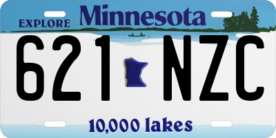 MN license plate 621NZC