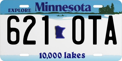 MN license plate 621OTA