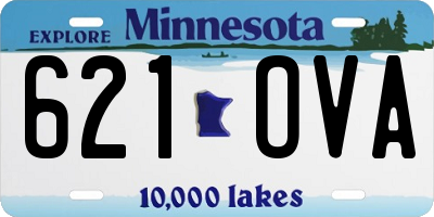 MN license plate 621OVA