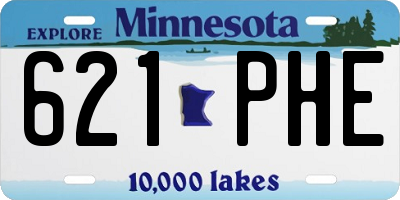MN license plate 621PHE