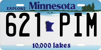 MN license plate 621PIM