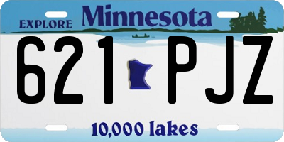 MN license plate 621PJZ
