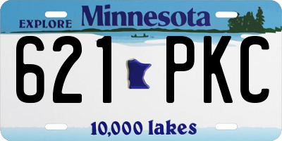 MN license plate 621PKC