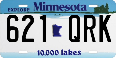 MN license plate 621QRK