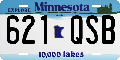 MN license plate 621QSB