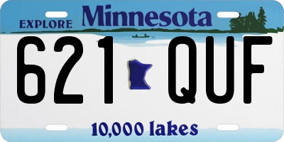 MN license plate 621QUF